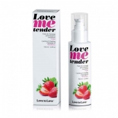 Съедобное согревающее массажное масло Love Me Tender Strawberry с ароматом клубники - 100 мл. - Love to Love - купить с доставкой в Королеве