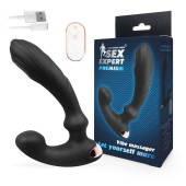 Черный вибромассажер простаты Sex Expert - 14,5 см. - Sex Expert - в Королеве купить с доставкой