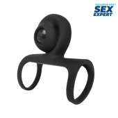 Черная вибронасадка на пенис Sex Expert - Sex Expert - в Королеве купить с доставкой