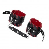 Черно-красные оковы из натуральной кожи - Pecado - купить с доставкой в Королеве