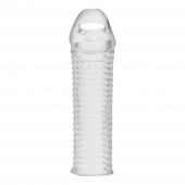 Текстурированная насадка на пенис Clear Textured Penis Enhancing Sleeve Extension - 16,5 см. - BlueLine - в Королеве купить с доставкой