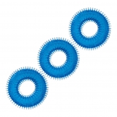 Комплект из трех голубых колец для эрекции 3-Pack Ultra-Stim Stretch Cock Rings - BlueLine - в Королеве купить с доставкой
