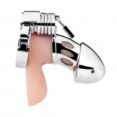 Клетка на пенис из металла Obedience Cock Cage - BlueLine - купить с доставкой в Королеве