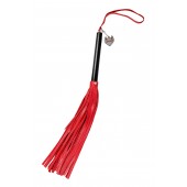 Красно-черная кожаная плеть - 50 см. - Pecado - купить с доставкой в Королеве