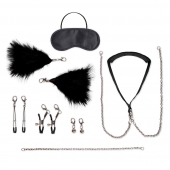 Большой эротический набор из 12 предметов Interchangeable Collar   Nipple Clips Set - Lux Fetish - купить с доставкой в Королеве