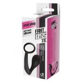Черное эрекционное кольцо с анальной пробкой Anal Plug With Cockring - Dream Toys - в Королеве купить с доставкой