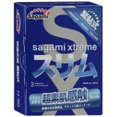 Розовые презервативы Sagami Xtreme FEEL FIT 3D - 3 шт. - Sagami - купить с доставкой в Королеве
