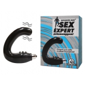 Чёрный массажёр простаты серии Sex Expert - Sex Expert - в Королеве купить с доставкой