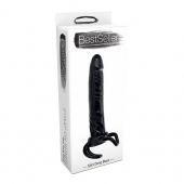 Чёрная насадка-фаллос для двойного проникновения INFLATABLE DILDO SLIM DONG  - 13,5 см. - Toyz4lovers - в Королеве купить с доставкой