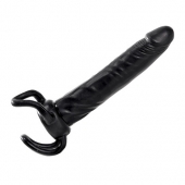 Чёрная насадка-фаллос для двойного проникновения INFLATABLE DILDO SLIM DONG  - 13,5 см. - Toyz4lovers - в Королеве купить с доставкой