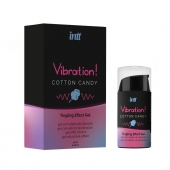 Жидкий вибратор Vibration Cotton Candy с ароматом сахарной ваты - 15 мл. - INTT - купить с доставкой в Королеве