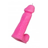Розовая свеча в форме пениса - 13 см. - Pecado - купить с доставкой в Королеве