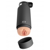 Серый мастурбатор в виде бутылки F*ck Flask - Pipedream - в Королеве купить с доставкой