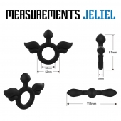 Черное эрекционное кольцо с крыльями Rooster Jeliel Angel - Velv or - в Королеве купить с доставкой