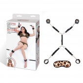 Леопардовая фиксация на матрас для рук и ног Classic Bedspreader - Lux Fetish - купить с доставкой в Королеве