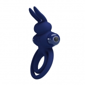 Синее эрекционное кольцо с вибростимуляцией клитора Powerful Ring - Baile - в Королеве купить с доставкой