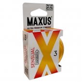 Презервативы анатомической формы Maxus Sensual - 3 шт. - Maxus - купить с доставкой в Королеве