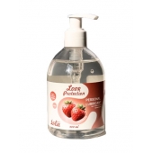 Лубрикант на водной снове Love Protection Strawberry с ароматом клубники - 300 мл. - Lola Games - купить с доставкой в Королеве