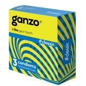 Классические презервативы с обильной смазкой Ganzo Classic - 3 шт. - Ganzo - купить с доставкой в Королеве