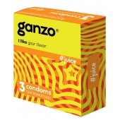 Ароматизированные презервативы Ganzo Juice - 3 шт. - Ganzo - купить с доставкой в Королеве