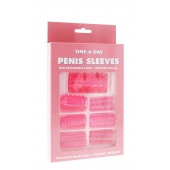 Набор из 7 розовых насадок на пенис ONE-A-DAY PENIS SLEEVES PINK - Seven Creations - в Королеве купить с доставкой