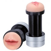 Двусторонний мастурбатор REALSTUFF 2 IN 1 HUMMER MOUTH   VAGINA - ротик и вагина - Dream Toys - в Королеве купить с доставкой