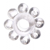 Прозрачное гелевое эрекционное кольцо-цветок - Toyfa Basic - в Королеве купить с доставкой