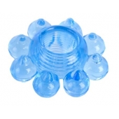 Голубая гелевая насадка-цветок - Toyfa Basic - в Королеве купить с доставкой