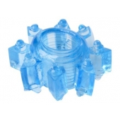 Голубая гелевая насадка-звезда - Toyfa Basic - в Королеве купить с доставкой