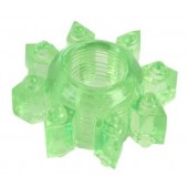 Зеленое эрекционное кольцо-звезда - Toyfa Basic - в Королеве купить с доставкой