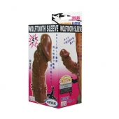 Коричневая насадка на пенис Wolftooth Sleeve - 13 см. - Baile - в Королеве купить с доставкой