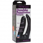 Черная насадка-фаллоимитатор для двойной стимуляции Double Penetrator - 16 см. - Doc Johnson - купить с доставкой в Королеве