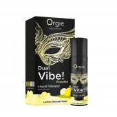 Съедобный жидкий вибратор Dual Vibe! со вкусом лимонного джина с тоником - 15 мл. - ORGIE - купить с доставкой в Королеве