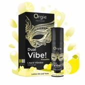 Съедобный жидкий вибратор Dual Vibe! со вкусом лимонного джина с тоником - 15 мл. - ORGIE - купить с доставкой в Королеве