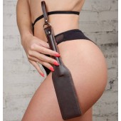 Коричневая кожаная шлепалка «Новичок» - 30 см. - Sitabella - купить с доставкой в Королеве