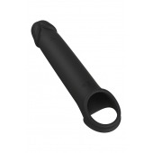 Черная насадка-удлинитель с вибрацией Vibrating Extender With Remote - Dream Toys - в Королеве купить с доставкой