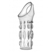 Прозрачная насадка на пенис Stretchy Studded Penis Sleeve Ring - Blush Novelties - в Королеве купить с доставкой