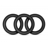 Набор из 3 черных эрекционных колец Black Small Penis Rings - Blush Novelties - в Королеве купить с доставкой