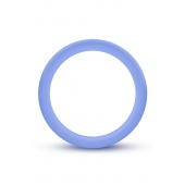 Голубое люминесцентное кольцо Silicone Glo Cock Ring - Blush Novelties - в Королеве купить с доставкой