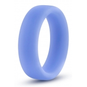 Голубое люминесцентное кольцо Silicone Glo Cock Ring - Blush Novelties - в Королеве купить с доставкой