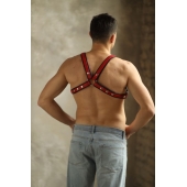 Черно-красная мужская портупея Black-Red - БДСМ Арсенал - купить с доставкой в Королеве