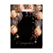 Пакет с вырубной ручкой и принтом в виде шариков (30х40 см) - Сима-Ленд - купить с доставкой в Королеве