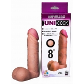 Фаллическая насадка для страпона UNICOCK 8  - 20 см. - LOVETOY (А-Полимер) - купить с доставкой в Королеве