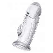 Прозрачная насадка на пенис с шипиками и коготком - 13,5 см. - A-toys - в Королеве купить с доставкой