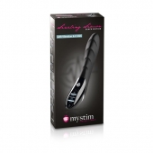 Вибратор с электростимуляцией Sizzling Simon Black Edition - 27 см. - MyStim - купить с доставкой в Королеве