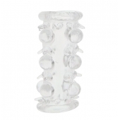Прозрачная насадка на пенис с шипами и бугорками JELLY JOY LUST CLUSTER CLEAR - Dream Toys - в Королеве купить с доставкой