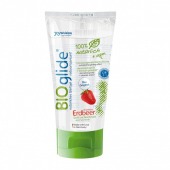 Гель-смазка на водной основе с ароматом клубники BioGlide - 80 мл. - Joy Division - купить с доставкой в Королеве