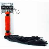 Нежная плеть с красным мехом BDSM Light - 43 см. - БДСМ Арсенал - купить с доставкой в Королеве