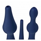 Набор из 3 универсальных насадок для анального душа Universal 3 Piece Silicone Enema Attachment Set - XR Brands - купить с доставкой в Королеве
