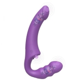 Фиолетовый безремневой страпон Straples Strap-On Dildo - Erokay - купить с доставкой в Королеве